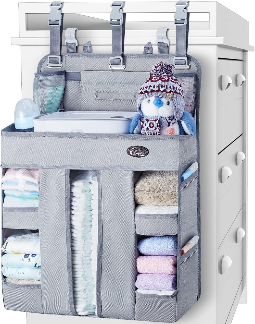 HHZ XL Hanging Diaper Caddy Organizer Sturdy and Durable Baby Organizer Stacker
